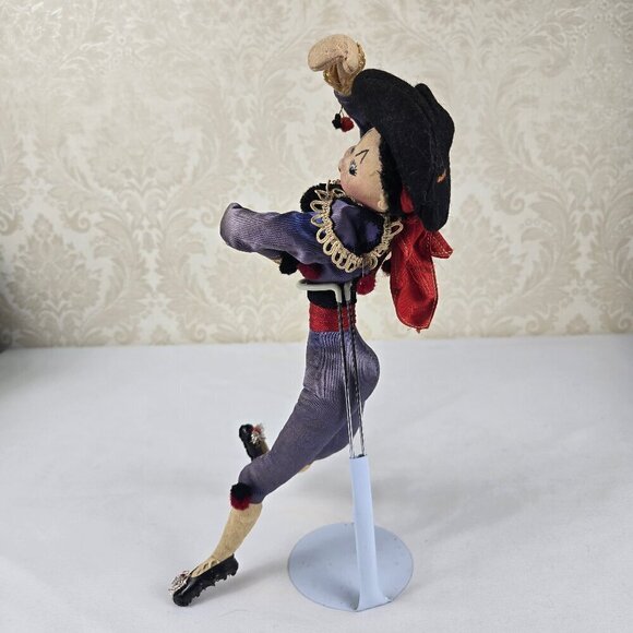 Vintage Klumpe Flamenco Dancer Doll Handmade 1950's Numbered Comes With Stand - Picture 6 of 16